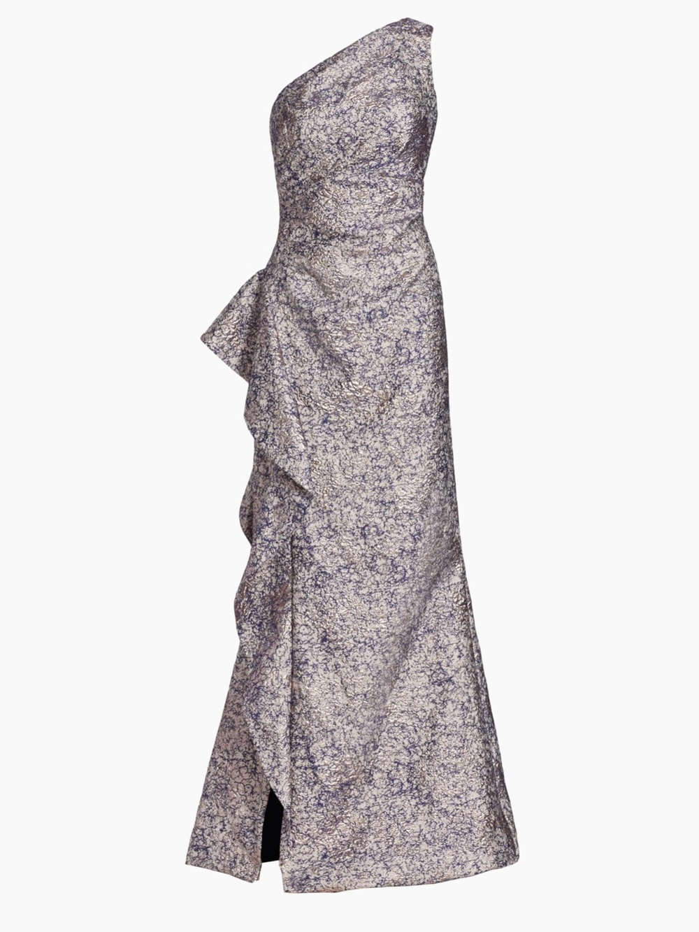 Teri Jon by Rickie Freeman
Metallic Jacquard One-Shoulder Gown